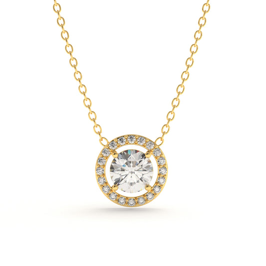 Cubic Zirconia Round Necklace