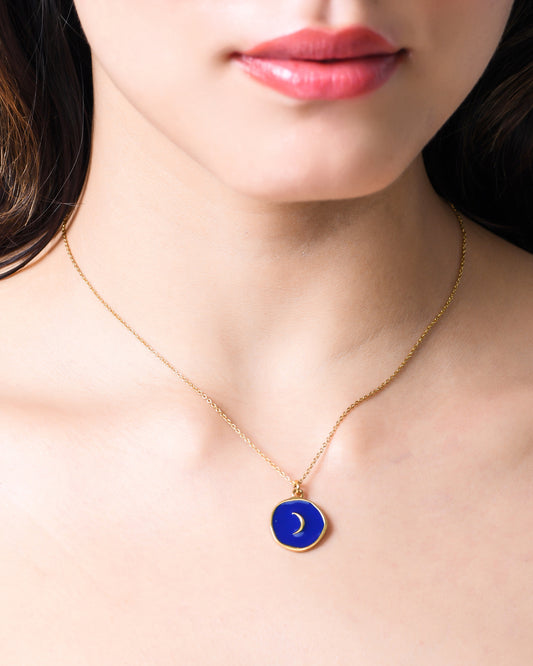 Glazed Moon Necklace